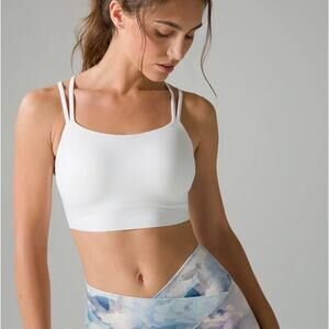 Soma Women's Sport longline Yoga Bra Size L built in pads Sports Bra Optic White